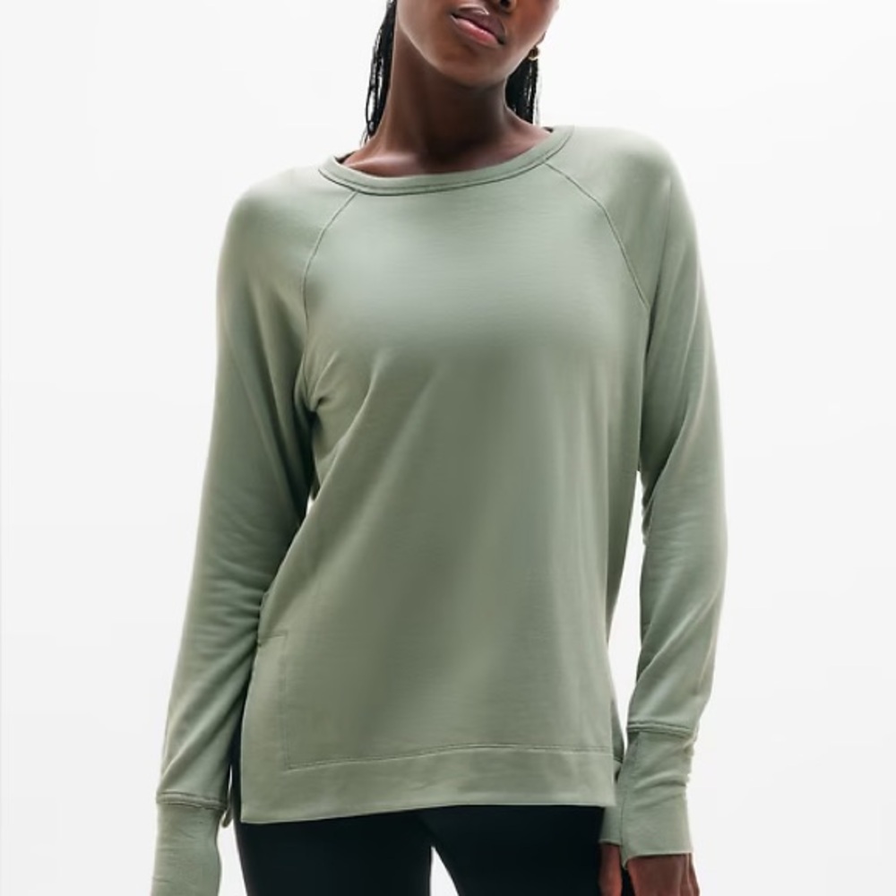 Athleta Coaster Luxe Recover Sweatshirt Cacti M